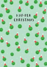 Cute Christmas Card - Hap-Pea Christmas created by Jo Podmore