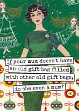 Funny Christmas Card - For Mum - Gift Bag Collection - Vintage Humour created by Raven's Rest Studio