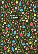 Classic Christmas Card - Baubles created by Emma Enticknap