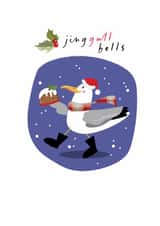 Funny Christmas Card - Seagull - Jingle Bells created by Pink Pig