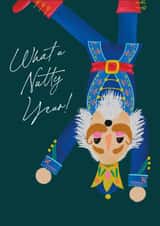 Whimsical Pun Nutcracker Christmas Card-Nutty Year created by Jackie Crawford