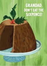 Grandad, Christmas pudding, merry Christmas created by Rebecca Grantham