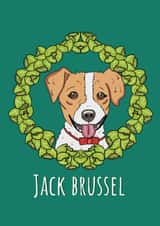 FUNNY CHRISTMAS CARD FOR A DOG LOVER - JACK BRUSSEL created by Calina Ho