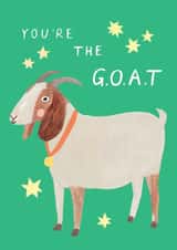 Greatest of all Time Goat Card created by Chinchi Things