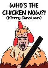 Funny Christmas Card for Friend–“Who’s the Chicken Now?!” The Gentlemen inspired created by @Peachboulevard