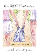Classic Pregnancy/New Baby Card - Greatest Adventure - Baby Grow created by Stivanello | Art for the Soul