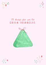 Green Triangles Christmas Card created by Ellie MH Designs