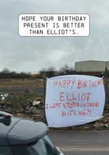 Funny Birthday Card - Kitchen Turd - Road Sign created by OBJECTABLES