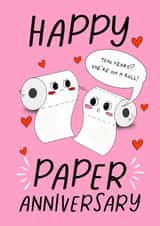 Cute 2nd Anniversary Card for Husband or Wife created by Chipper Prints