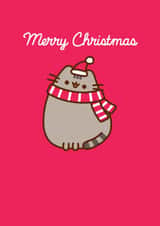 Cute Christmas Card - Pusheen - Scarf And Hat created by Hype Cards