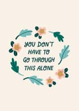 Heartfelt Sympathy Card - Not Alone - Baby Loss created by Miscarriage UK
