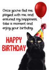 Birthday Card From The Cat created by Click of a Button Prints