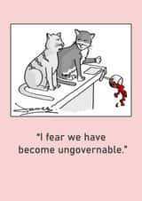 a funny cat card for your friend who breaks the rules created by James  Mellor 
