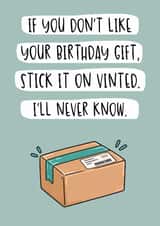 Funny Birthday Card - Unwanted Gift - Vinted created by Brogan Thomas