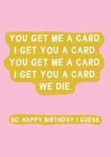 Funny Birthday Card - Card Buying Cycle created by Gem Draws Stuff