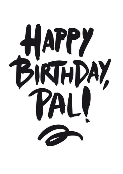 pal Typography Birthday Card 22146 created by David Bombai