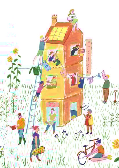 Pretty Housewarming New Home Card - House created by Jayde Perkin