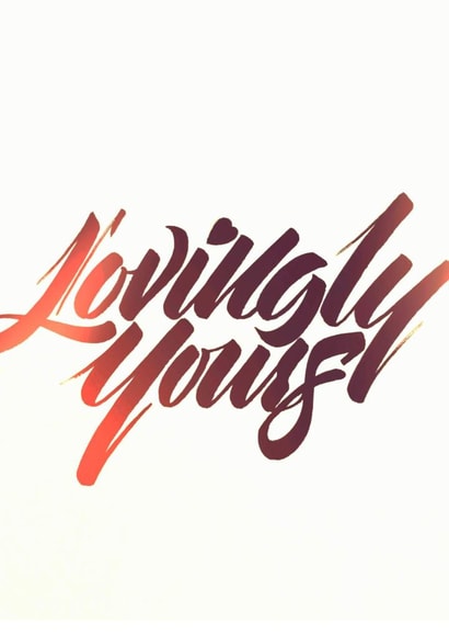 Calligraphy Handwritten Valentines Day Card 22466 created by Sachinspiration