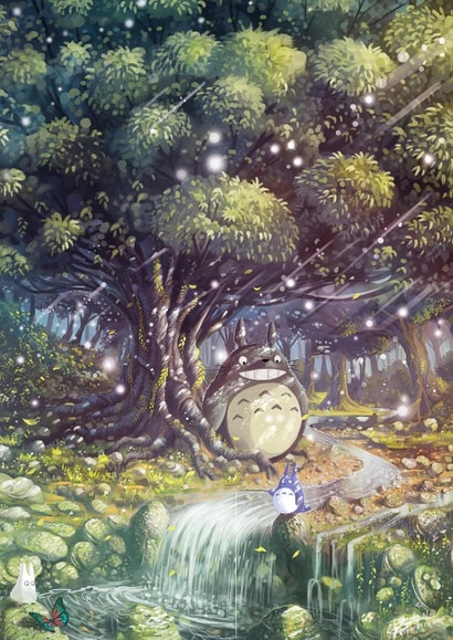 totoro paradise Just because... Card 1024 created by Roberto Nieto