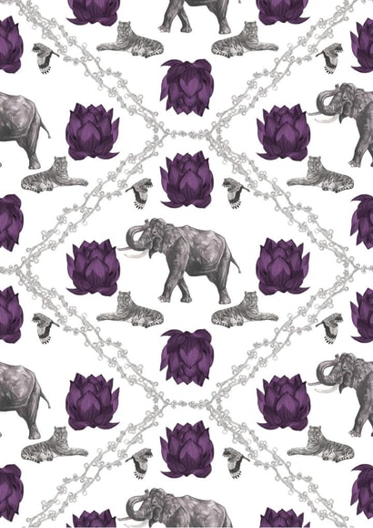 elephant tiger Thinking of you Card 22667 created by Deborah Ballinger