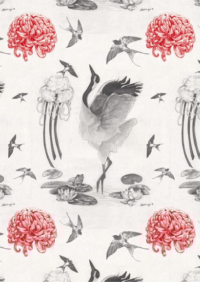 japanese crane Card 22668 created by Deborah Ballinger