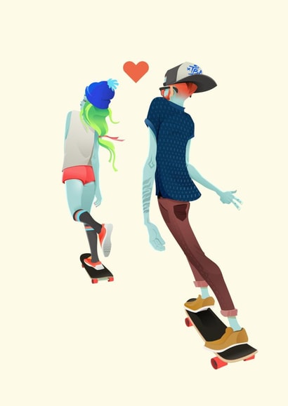 skate die Valentines Day Card 22727 created by +El Bravo+