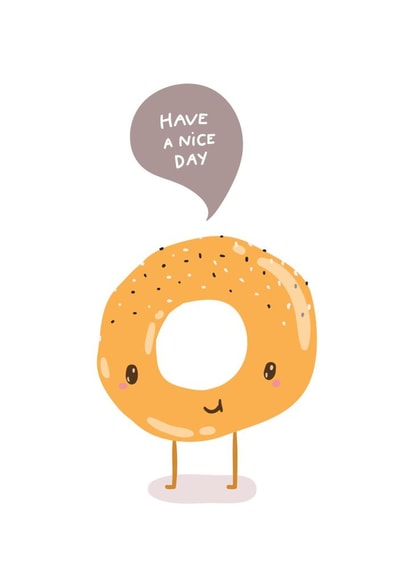 bagel food Just because... Card 1183 created by Anna Alekseeva