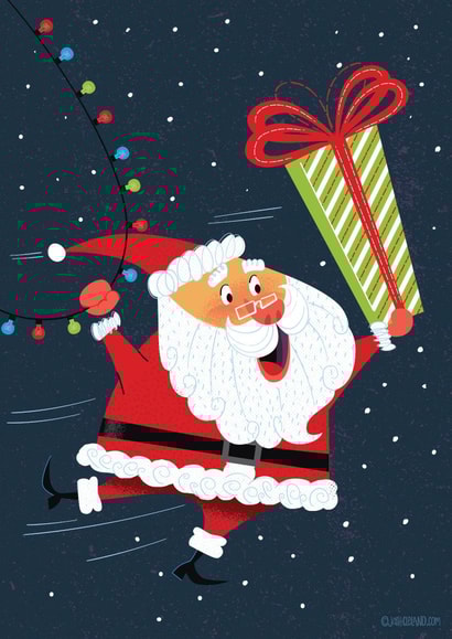 santa xmas Christmas Card 1217 created by Josh Cleland