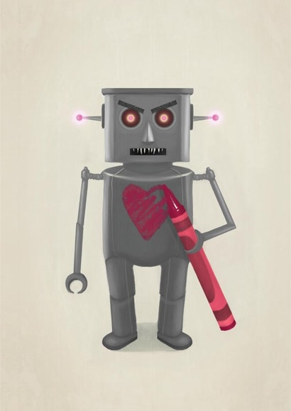 Love Robot Valentines Day Card 23111 created by Jorge Mendez