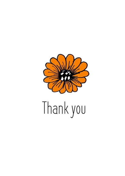 thanks flower Thank You Card 1246 created by Aysha Samrin