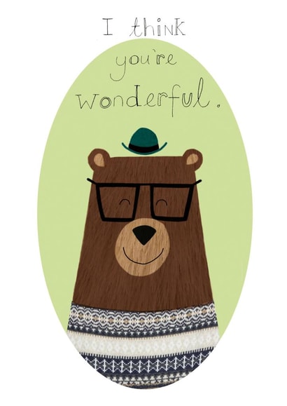 bear wonderful Thinking of you Card 22558 created by Stephanie Nicholson