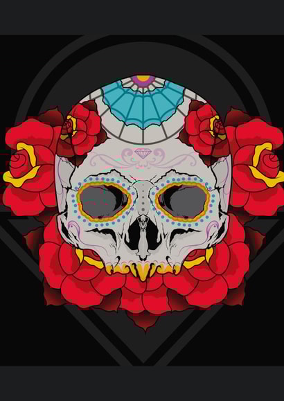 Skull SugarSkull Card 23407 created by Andres Mogollon