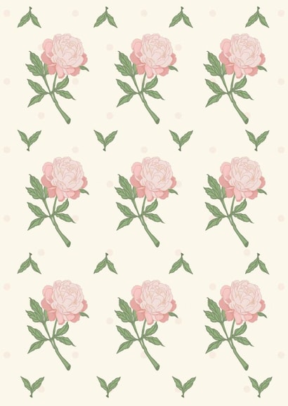 Peony flower Mother's Day Card 23510 created by Lucy McDonald