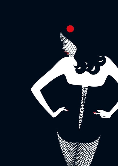 Burlesque girl Card 23591 created by Rian Hughes