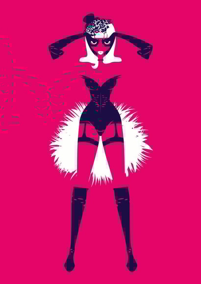burlesque girl Card 23593 created by Rian Hughes