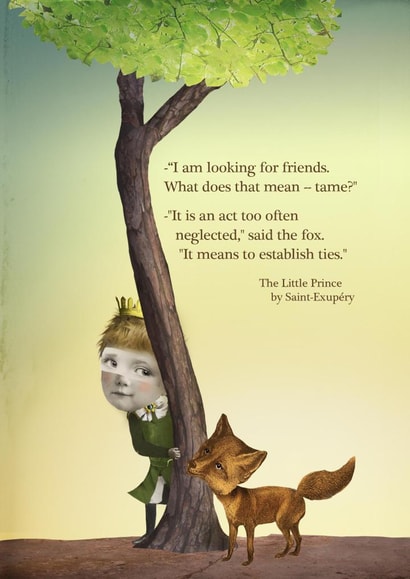 illustration inspiration Thinking of you Card 1362 created by Isabelle Cardinal