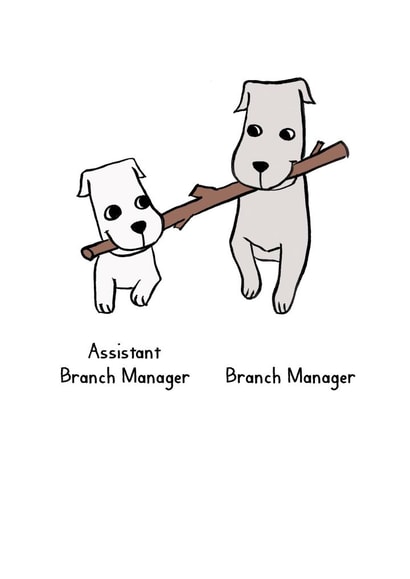Branch Manager dogs card created by Reigning Cats . . . and dogs