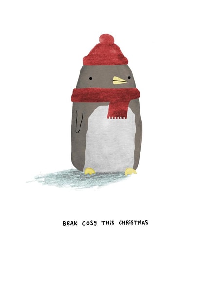 beak cosy Christmas Card 22635 created by Sophie Corrigan
