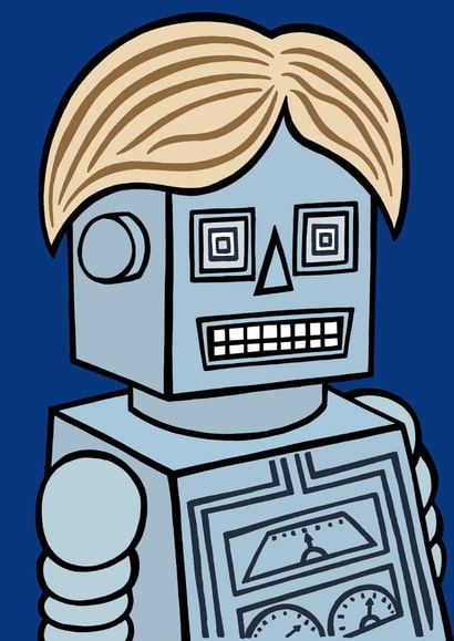 robot wig Card 24196 created by Alan Rogerson