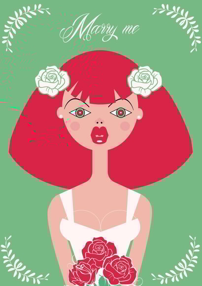 Wedding art Engagement and Marriage Card 24187 created by Critical T-rex