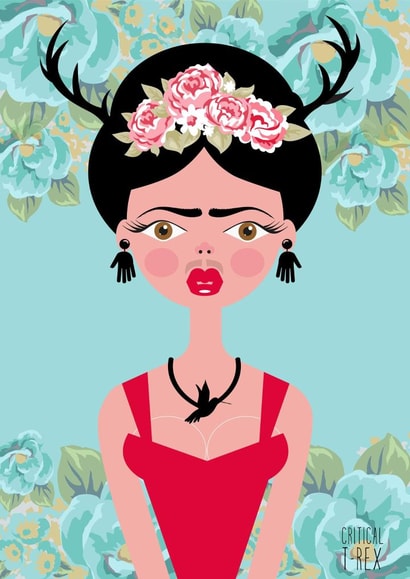 Frida Kahlo Just because... Card 24188 created by Critical T-rex