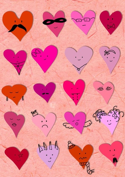 Valentines / General Love hearts Valentines Day Card 24216 created by Silvina De Vita