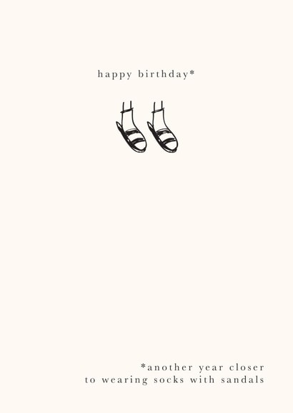 happy sandals Birthday Card 1366 created by Megan Claire