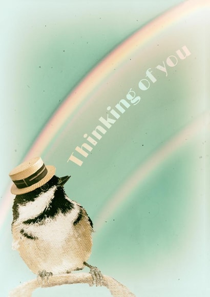 bird chickadee Thinking of you Card 24388 created by Satty VerbArt