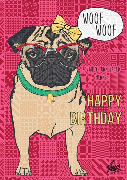 Cute Dog Birthday Card 1479 | thortful