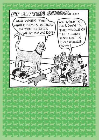 cat kitten Mothers Day Card 1801 created by On The Prowl Cat Cartoons