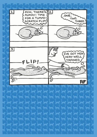 cat Mum Humour Card 1807 created by On The Prowl Cat Cartoons