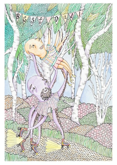 octopus fathersday Father's Day Card 24634 created by Vee Hartley