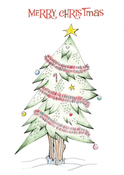 merry happy Christmas Card 24638 created by Vee Hartley