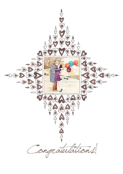 Congratulations wedding Engagement and Marriage Card 24127 created by Sun Pennies 